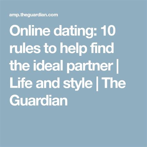guardian online dating